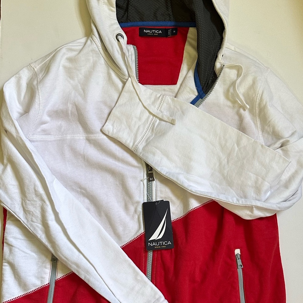 NWT Nautica Split Color Hoodie